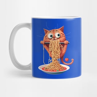 Cats eating spaghetti Mug
